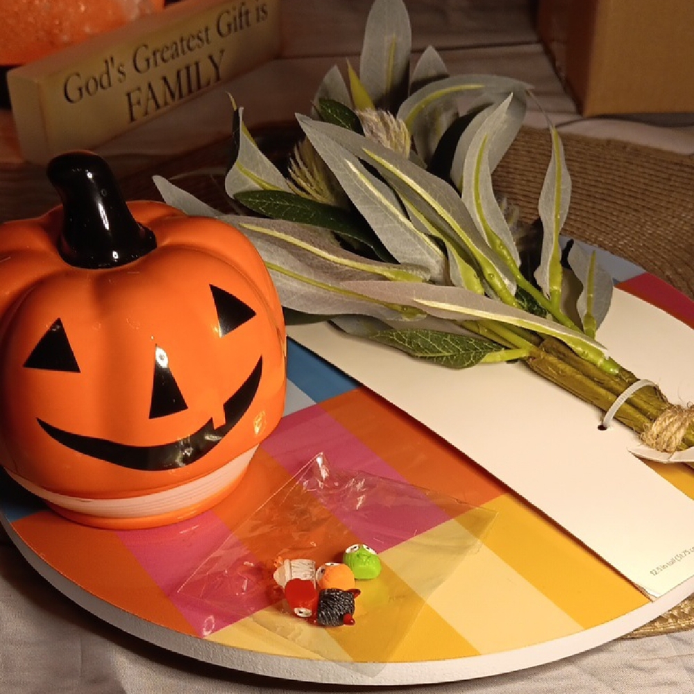 Festive Orange Pumpkin And Floral